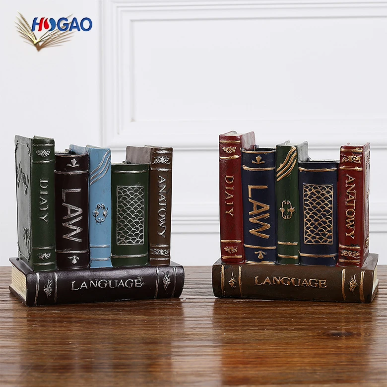 China wholesale desktop organizer book shape home decor souvenir cute custom book holder for home office decoration