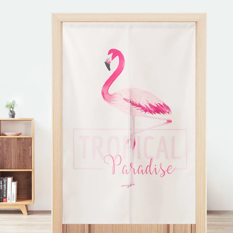 Hot Design Linen Cotton Customized Cold Proof Door Curtain For