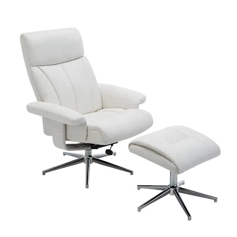 Swivel Pu Leather Recliner Chair With Ottoman/footstool Massage Chair