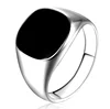 Classic Monochrome Custom Rings GroomsMan's Optimal Dimension black jewelry Rings