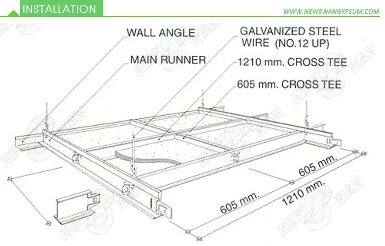 60x60 Pvc Gypsum Board False Ceiling Design For Vietnam View