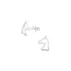 Latest Design Sterling Silver 925 Hollow out Animal Horse Stud Earrings
