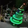 Custom Logo Acrylic Flashing Rechargeable LED Birthday Cake VIP Bottle Presenter