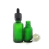 15ml 30ml Glass Material Green Frosted Matt 1oz Essential Oil Bottle with Dropper Eco-friendly Recycled Paper Tube