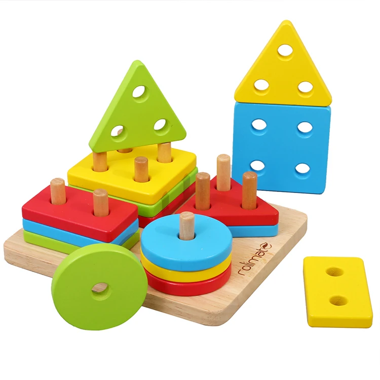 Large Size Wooden Shape Sorter Puzzle Preschool Educational Shape ...