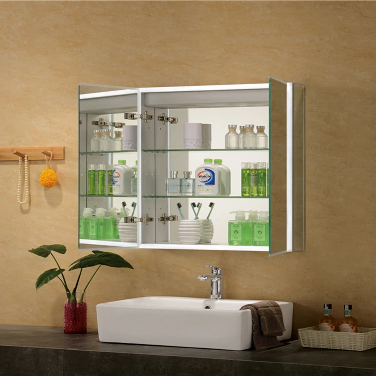 New Style Tall Bathroom Mirror Cabinet With Led Lights - Buy Tall