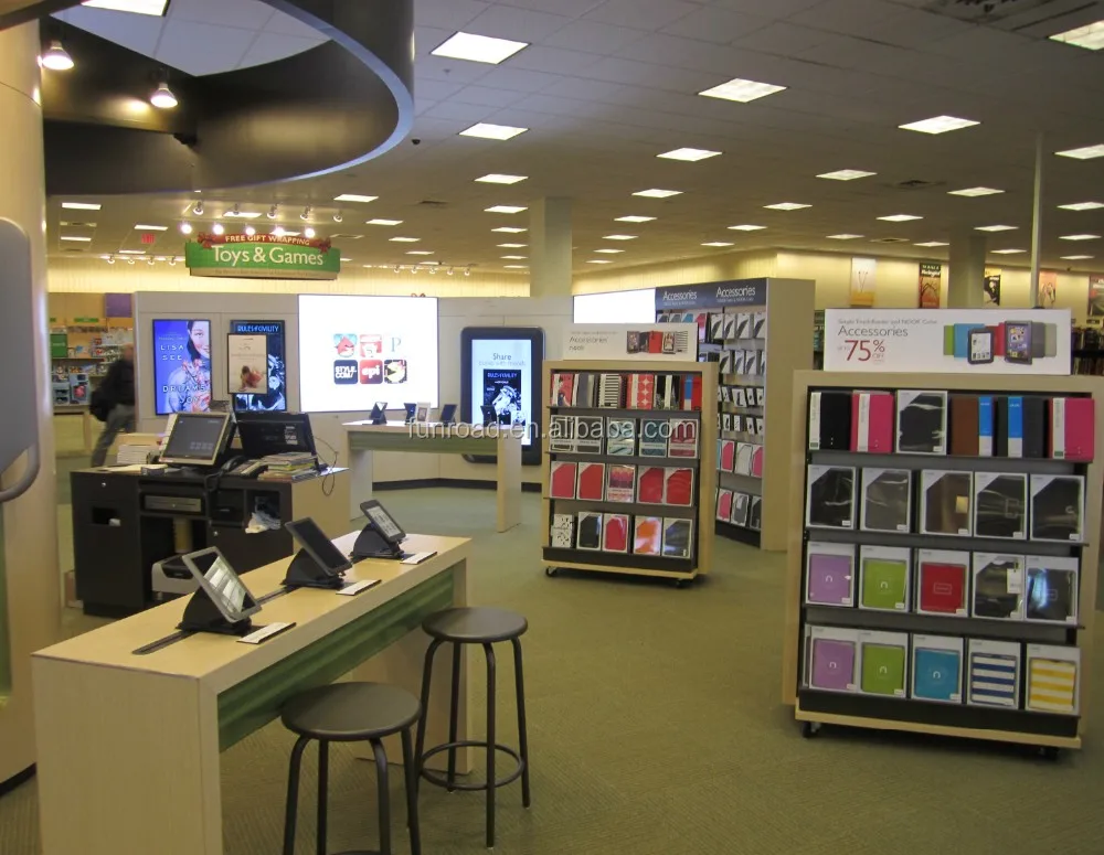 用于电子商店室内设计的 funroad 定制木制平板显示器桌和柜