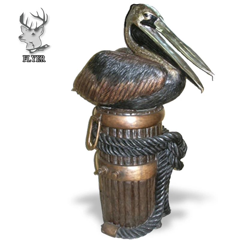Hot Sell Brass Animal Life Size Outdoor Brass Pelican Statue Buy