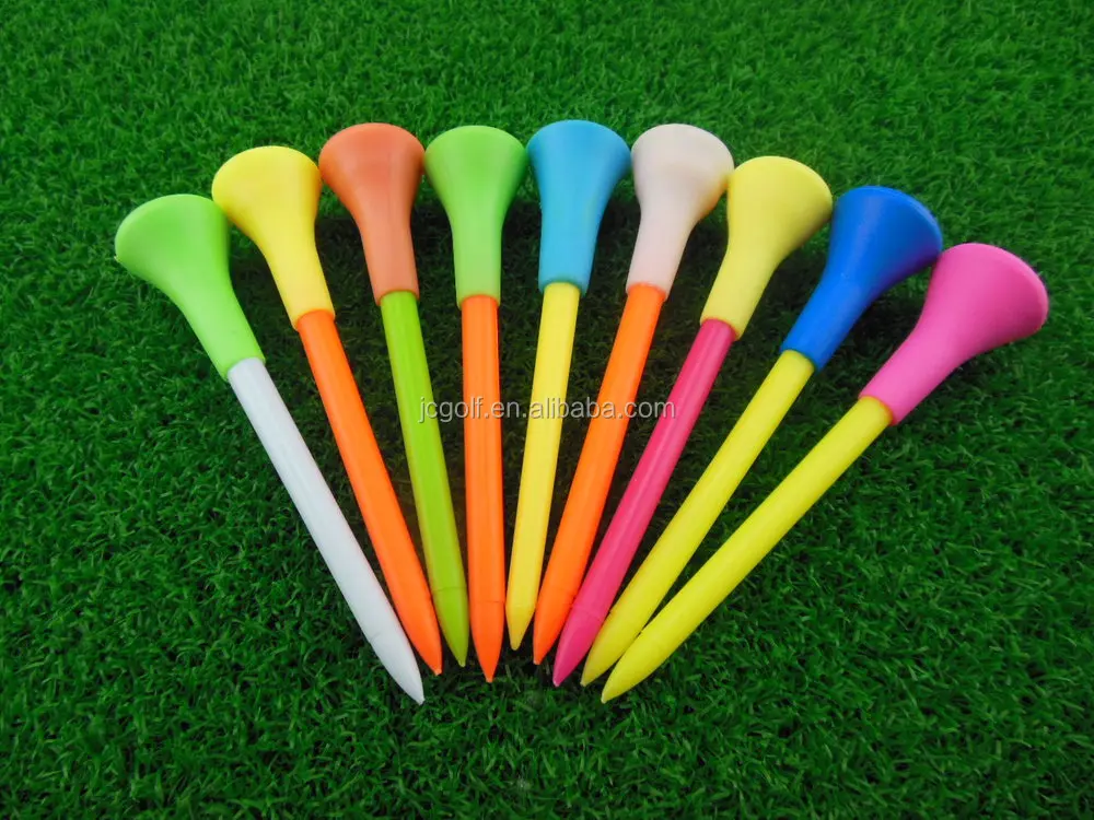 20 Multicolor Rubber Cushion Top Plastic Golf Tees In One Package Buy