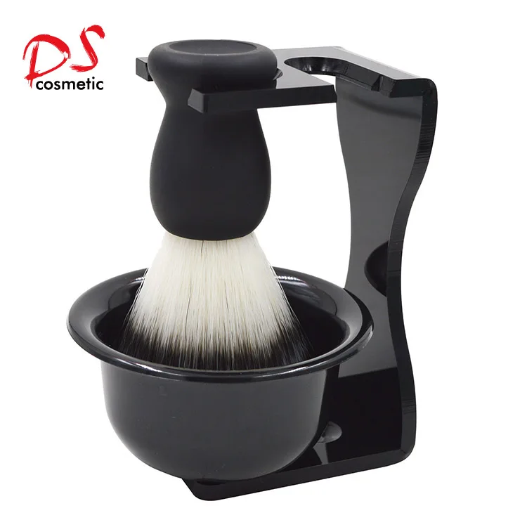 long hair wooden handle synthetic hair man shaving beard brush shaving brush