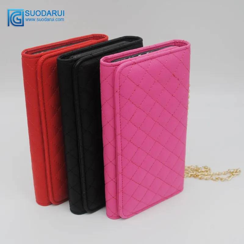 Fashion noble women mirror case for iphone with wallet pouch bag case