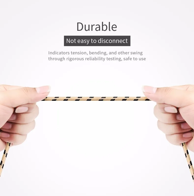 Usb cable nylon braided charger cable for android mobile phone stripes charging micro usb cable - ANKUX.COM