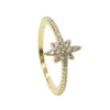 925 sterling silver gold plated micro pave cz north star delicate minimal silver ring