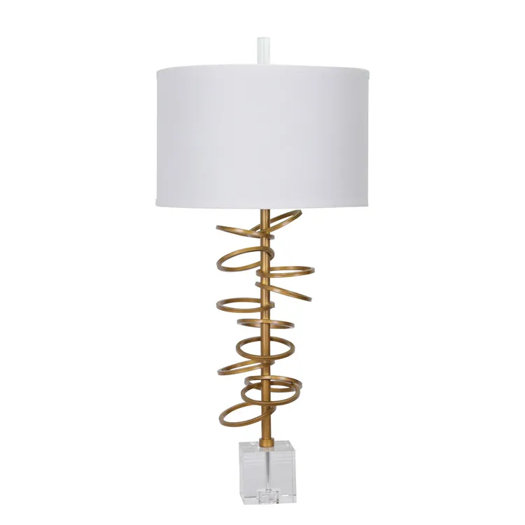 Modern Metal and Crystal table lamp for family and hotel