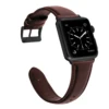 Wax oil hydrophobic and soiled resistance real leather black buckle business model band strap for apple watch