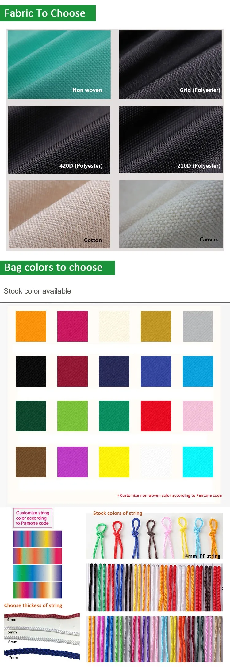 customised drawstring pouch