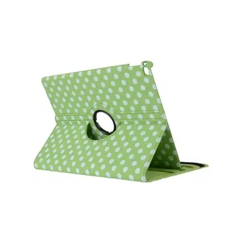 factory colorful dot polka rotating leather flip cover folio