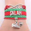 Newest Wholesale Fashion Football Team Colts DIYJewelry Charms Cord Braided Leather Bracelet