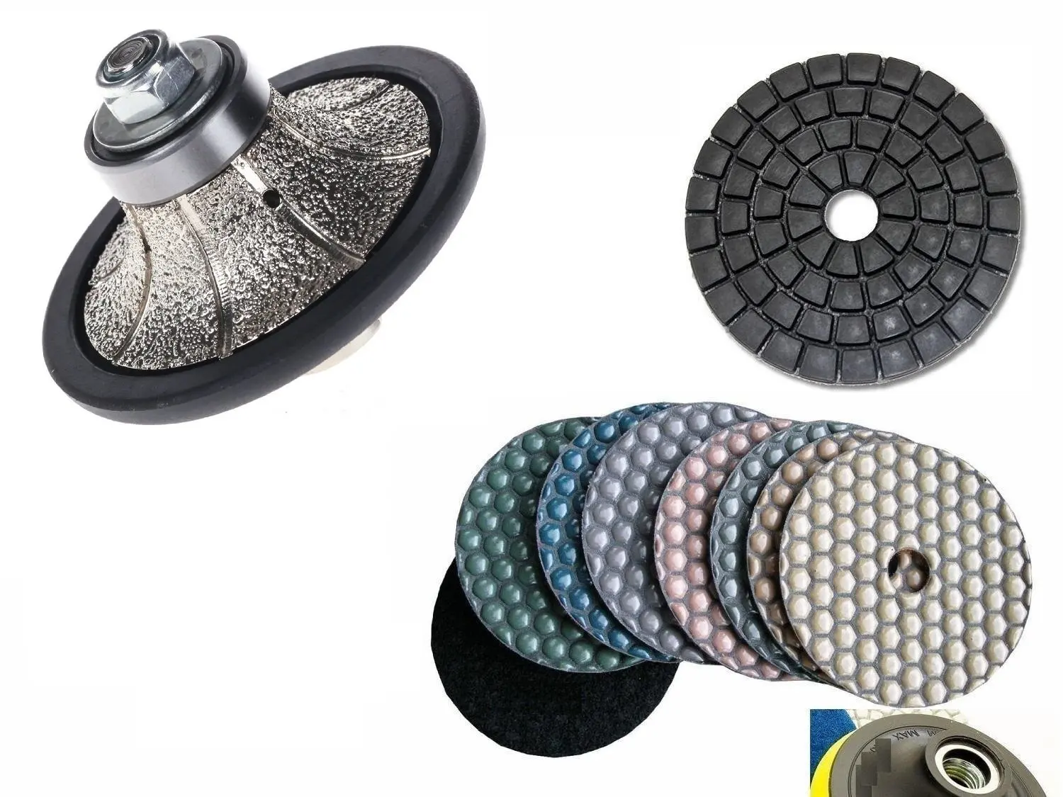 Wet Polisher F30 1-1//4/" Ogee Bullnose Router 45 Pad Buff Stone Concrete Granite