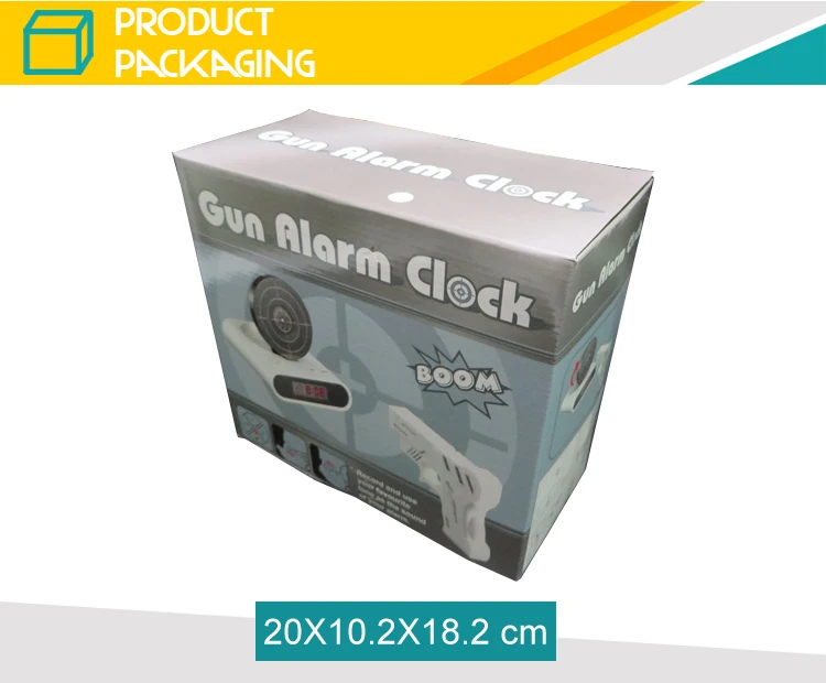 New Design Lazy Wake Up Clock Gun Shooting Target Sunrise Alarm Clock