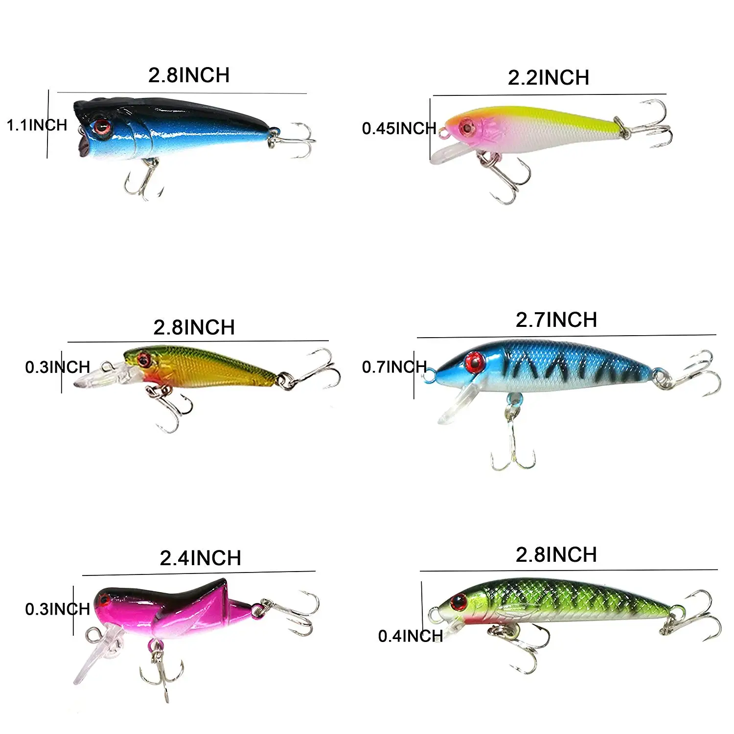 5pcs3g30mm Spinner Spoon Fishing Lure Colorful Hard Bait  WQC 