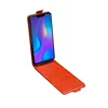 Custom logo 100% genuine leather open up and down mobile phone cover case for Huawei Y9 2019