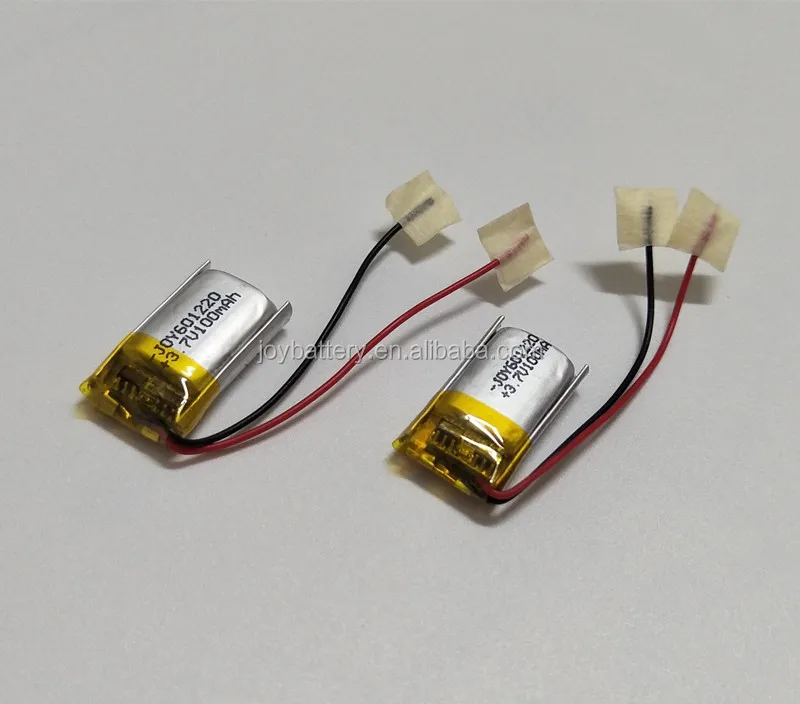 601220 3.7V 100mAh Lithium Ion Lipo 061220 Rechargeable Battery with ...