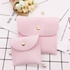 PInk envelope ring pouch with button