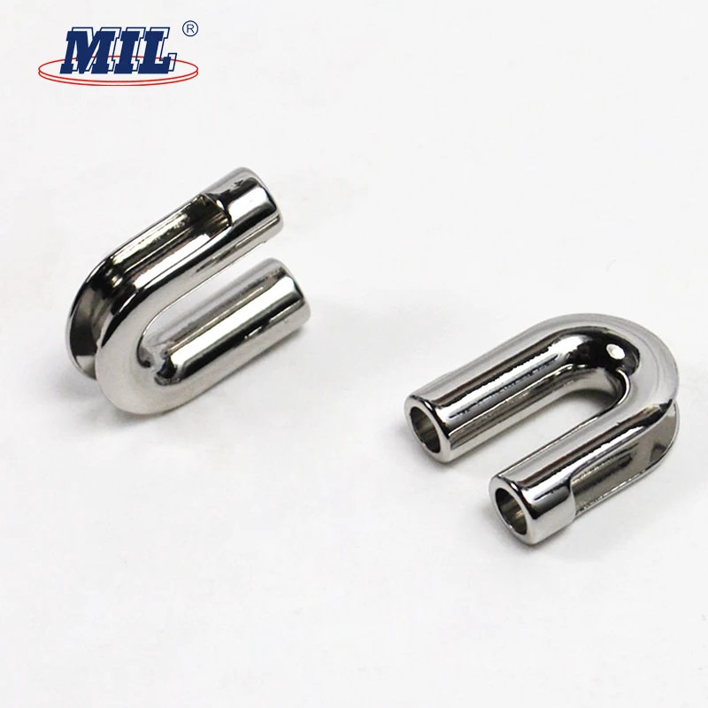New design U style metal drawstring cord end cord stopper for sport wear