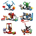 LEPIN 6 PCS lot NEXU KNIGHTS Building Blocks Set Plastic Bricks Toys Minifigures for Children Compatible