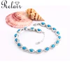 Shiny models turquoise stones silver bracelet 925 jewellery for women