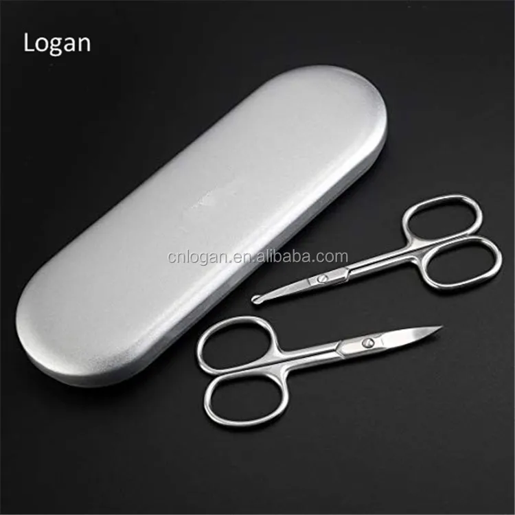 Curved and Round Facial Hair Scissors Set 
