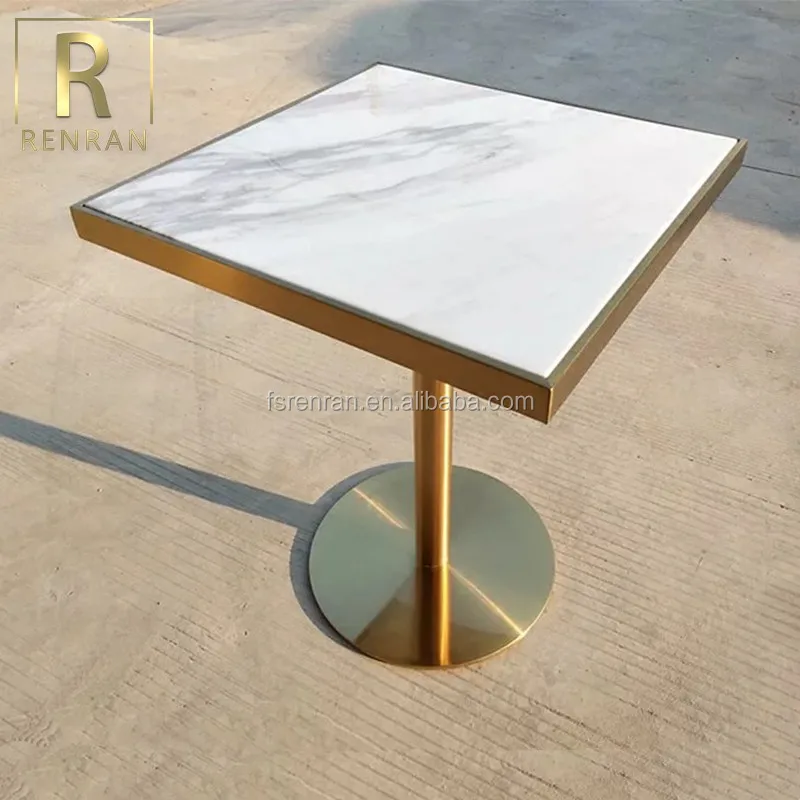 Hot Sale New Luxury Stainless Steel Dining Table Set Commercial