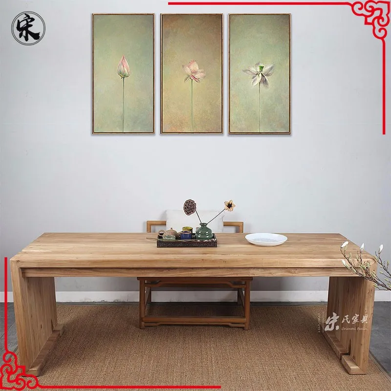 Chinese Antique Style Recycle Solid Natural Wooden Office