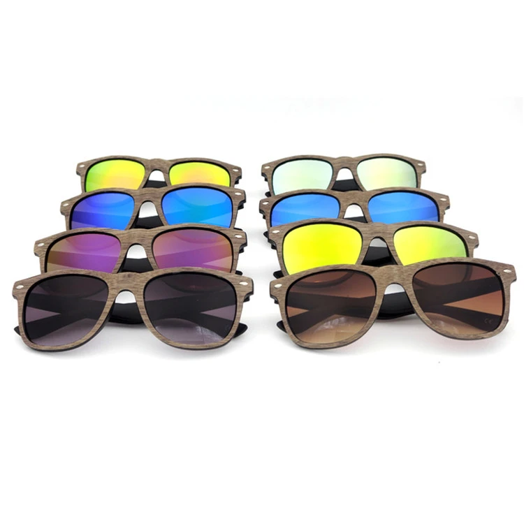 Real wooden leather sunglasses