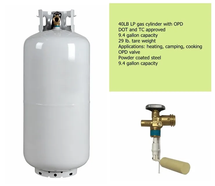 Dot 40lb 34kg Steel Propane Gas Cylinder With Regulator - Buy 34kg ...