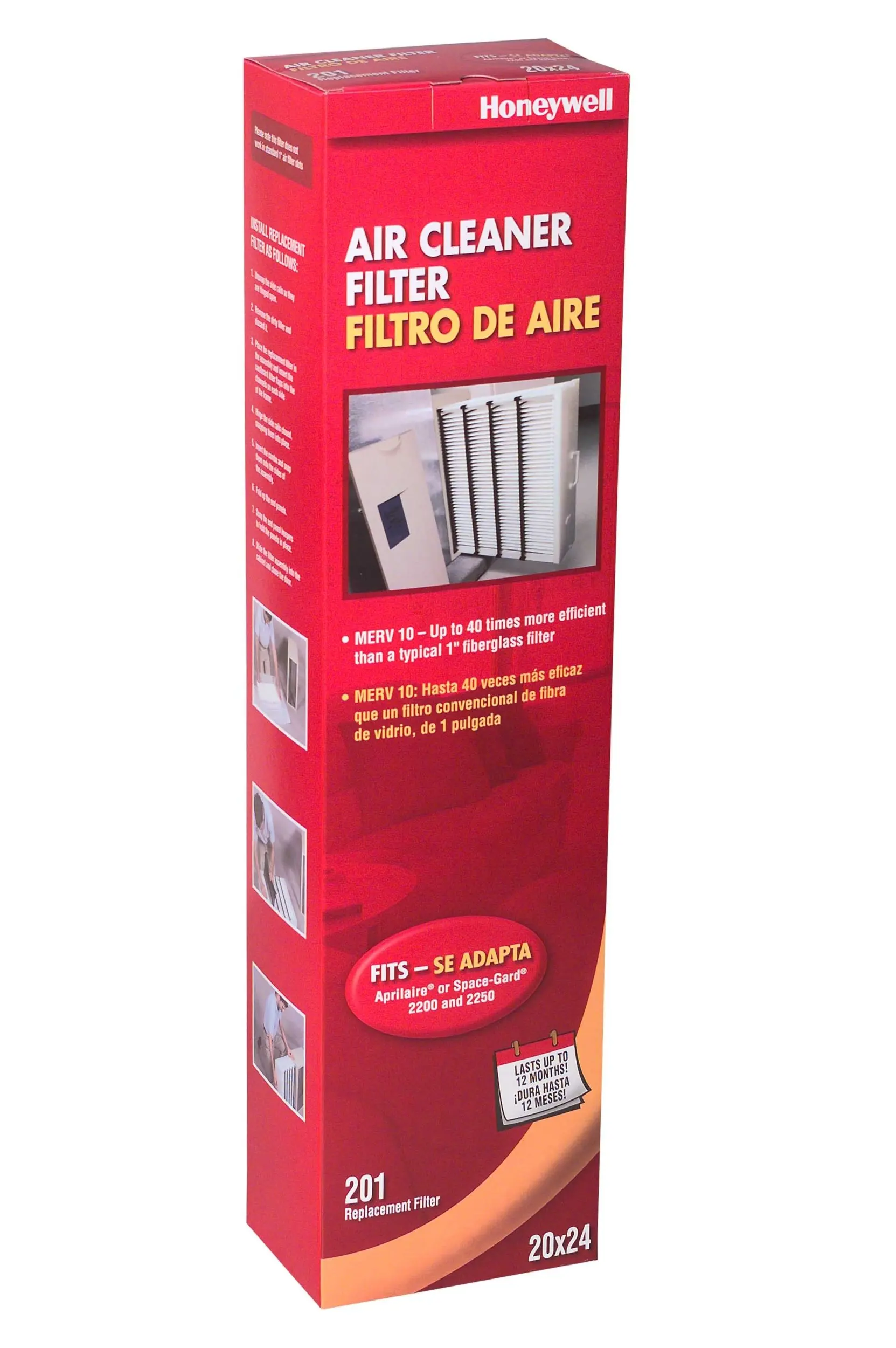 Honeywell CF2200A1005 4-Inch High-Efficiency Collapsible Air Cleaner Filter