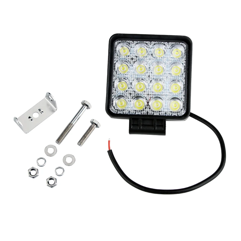 FOSHAN Tuff Plus ECE R10  super bright 10-30v  48W square LED work light with EMC for car truck  tractor