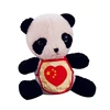 18CM creative panda plush toys with flag or heart gifts for children stuffed panda for crane machine