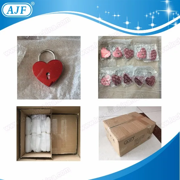 AJF TUV TEST PASSED Top quality and hot sale high polished metal Love lock or padlock in heart shape with engraving names