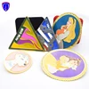 Custom Mickey Mouse shape collar stained glass hard enamel lapel pins metal badges fancy enamel pin with translucent
