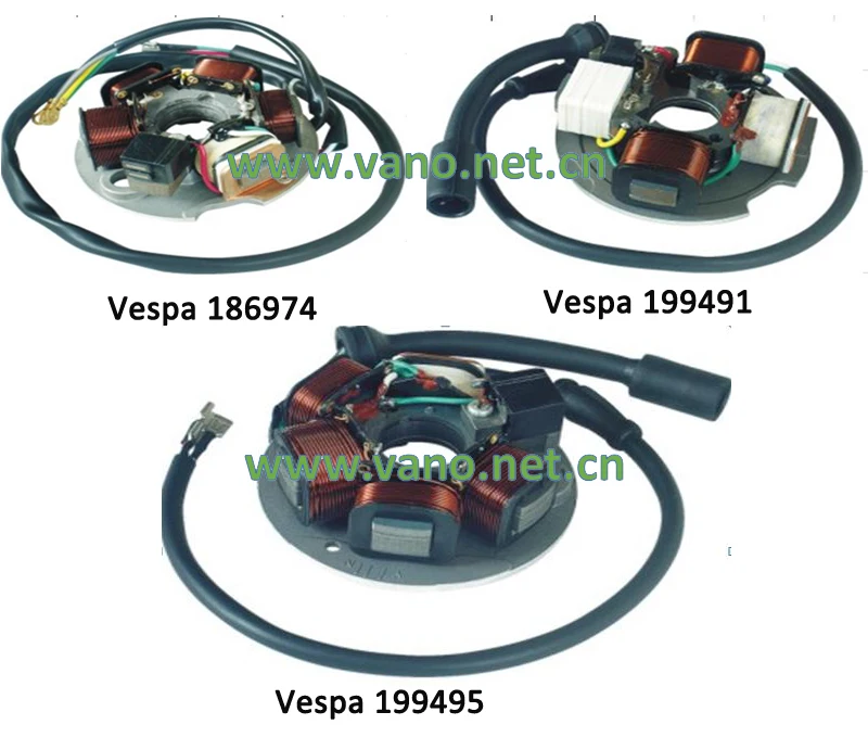 Vespa 186974 199491 199495 motorcycle magneto stator coil