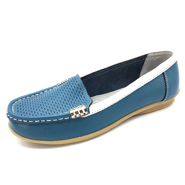 Cheap Brand Name Old Ladies Leather Slip On Loafers