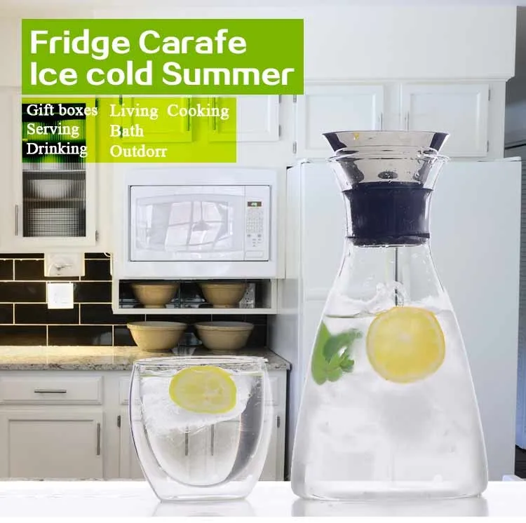 Wholesale Wholesale 1000ml High Borosilicate Glass Pitcher Water Carafe