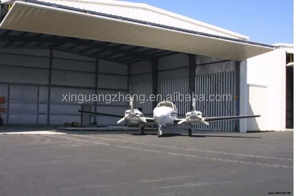 steel structure prefabricated aircraft garage hangar stock