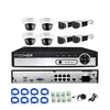 Onvif NVR 8CH 2MP HD Bullet Dome Outdoor/indoor Day Night Vision IP Surveillance Camera PoE IR Cut Kit CCTV
