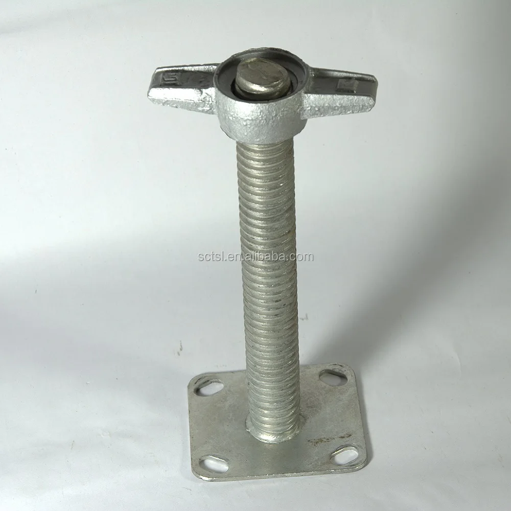 Galvanized Steel Screw Bottom Adjustable Scaffolding Leg For Support