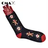 Wholesale cotton long sports printing colourful custom print mens christmas socks