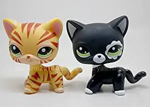 Buy 2pcs Lps 2249 1451 Rare Littlest Pet Shop Black Yellow Short Hair Cat Kitty In Cheap Price On Alibaba Com