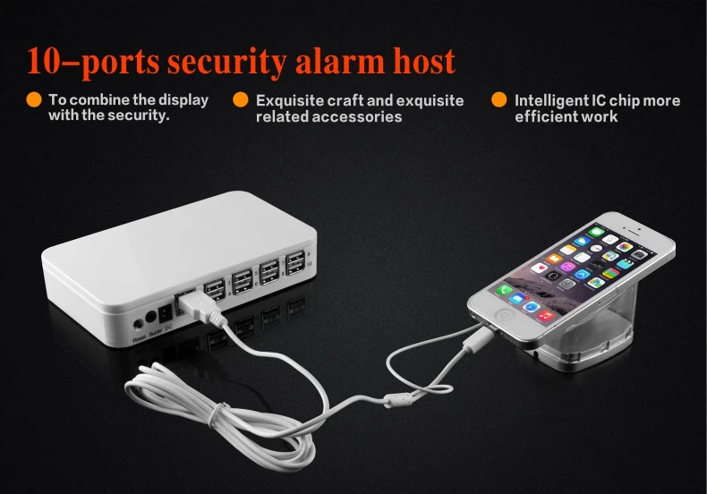 10 Ports Anti Theft Security Devices With Charging Alarm For Oppo
